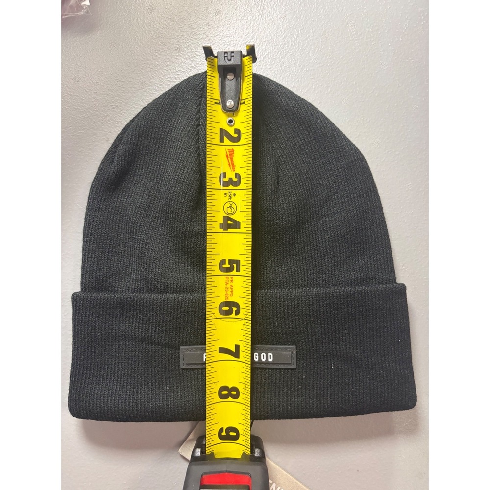 Fear of God Essentials Beanie Mens OS Black Sixth Collection Cuffed Knit Hat NWT - Picture 4 of 6